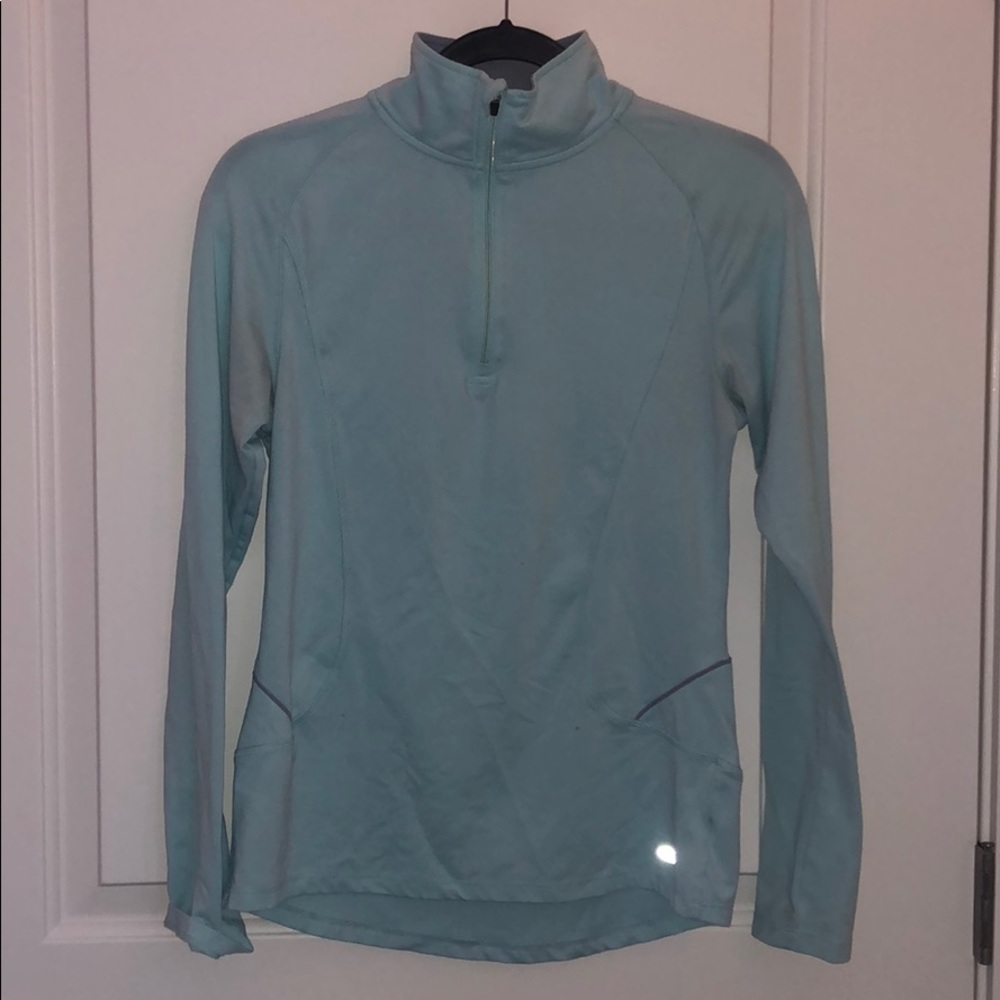 Blue athletic zip up